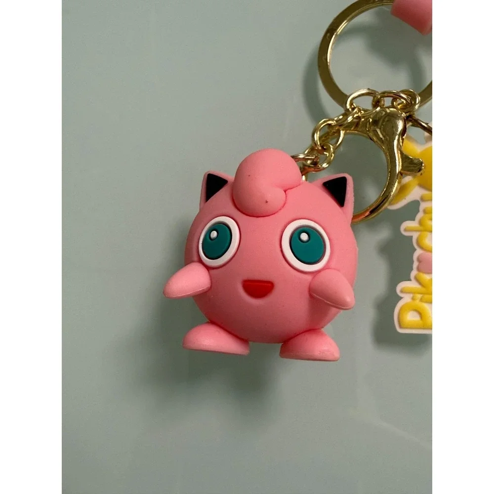 Pokemon JigglyPuff 3D‎ Figure Bag Clip-On Keychain Bag Backpack Accessory Pink